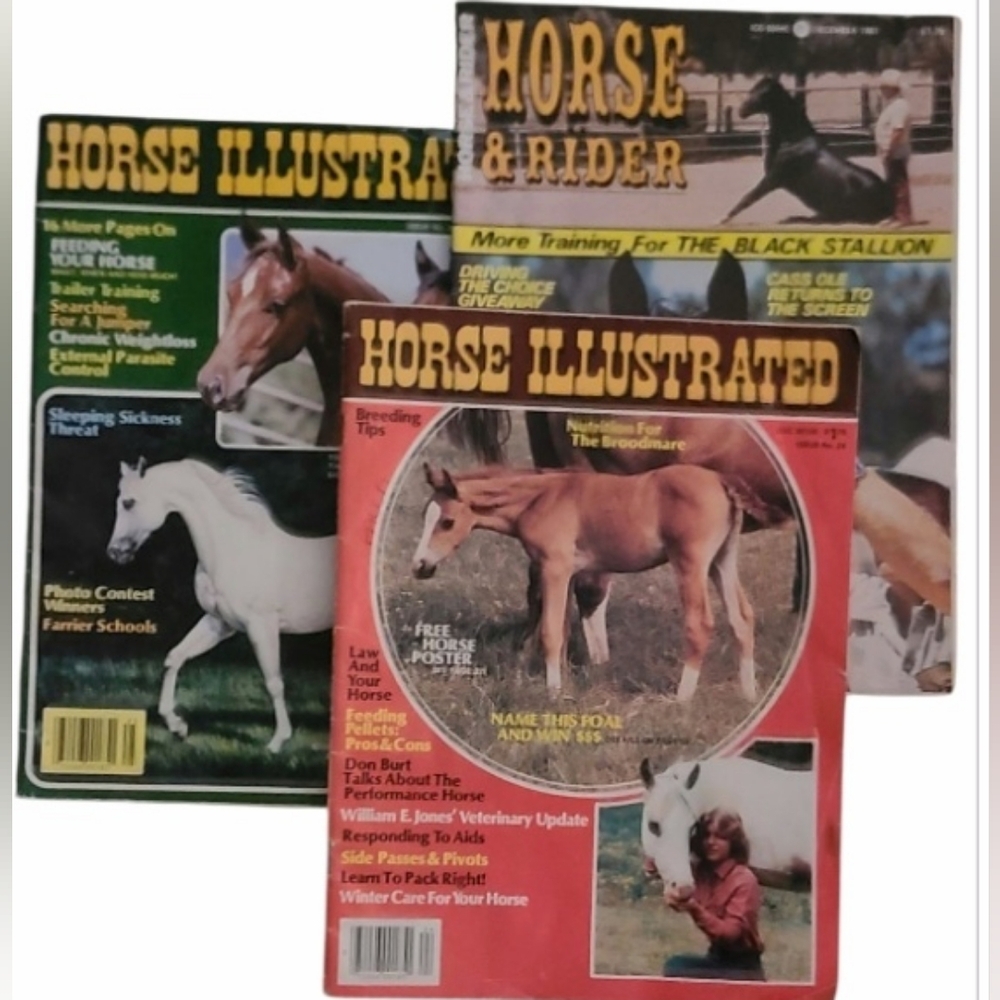 Set Of Three Vintage Horse Magazines